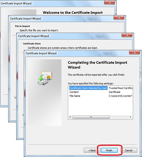 Google Chrome - Import Root CA Certificate