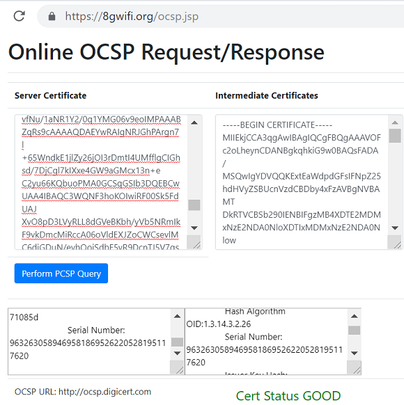 8gwifi.org OCSP Test Tool