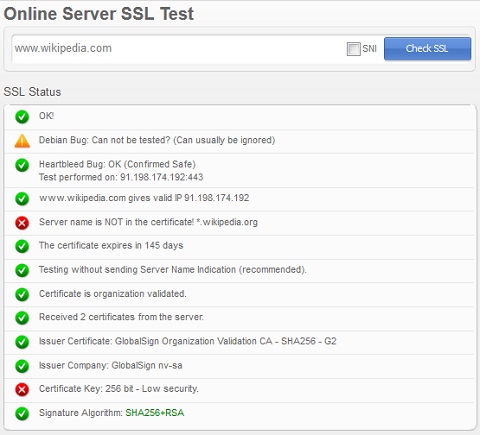 FairSSL Online Server SSL Tester
