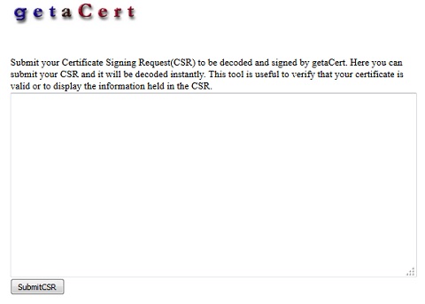 getaCert.com Certificate Signer