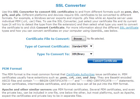 sslshopper SSL Converter