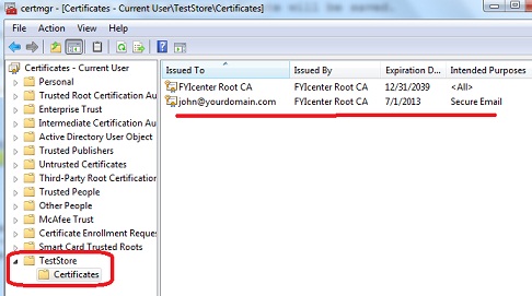makecert.exe - Signing Certificate to Secure Email