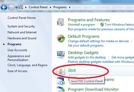 java control panel not opening windows 10